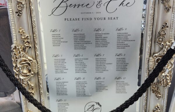 Plan de table miroir / Mirror seating chart