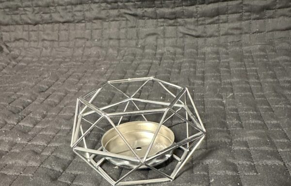 Porte-bougies géométriques – Argent / Geometric votive holders – Silver